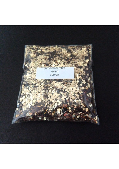 Glitter Altıgen Epoksi Süsleme Pulu Nail Art Makyaj Sim Gold 100 Gr