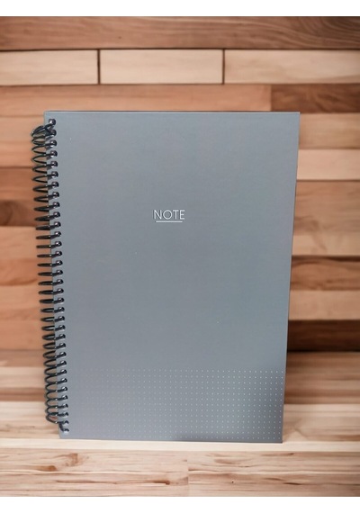 Note Çizgili Defter 160 Yaprak Spiralli A4 Gri