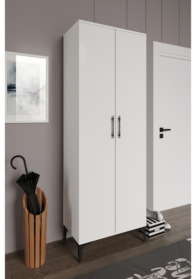 Plain Metal Ayak Metal Kulp Pla2200 Ayakkabılık Mutfak Dolabı Banyo Dolabı Balkon Dolabı Kiler Dolabı Çok Amaçlı Dolap Beyaz