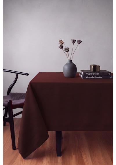 Gauze Fabric Design Kadife Dokulu Dertsiz Masa Örtüsü, Safir Mürdüm
