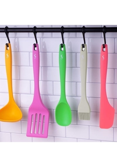 Lurch - Platin Silikon Mini Hamur Kazıyıcı 26 Cm Sarı - Yanmaz, Yapışmaz, Bükülmez, Çizmez, Tat Ve Koku Bırakmaz - 240045