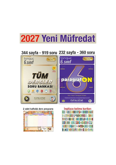 6. Sınıf 2027 Tüm Dersler Paragrafon Soru Bankası Seti