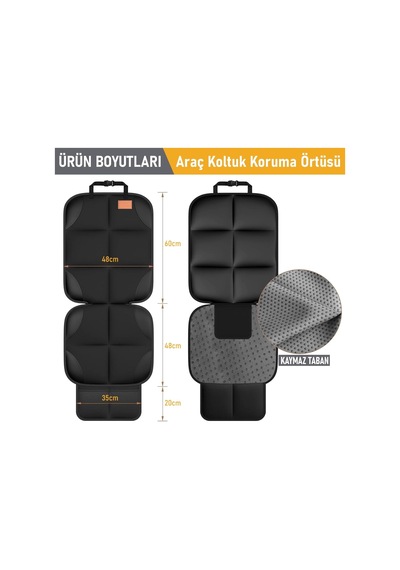 Haegs Oto Koltuk Koruyucu Kılıf, Çocuk Oto Koltuğu İçin Koruyucu Örtü, Kalın Pedli Araba Araç Koltuk Minderi Su Geçirmez Evcil Hayvan, Kedi Köpek Araç