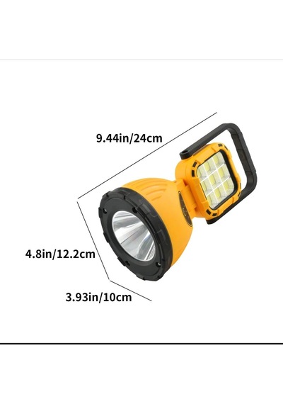 Usb Şarjlı Solar El Feneri Taşınabilir Kamp Feneri Panther 8410 Turuncu