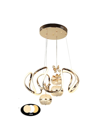 Begüsa Fendi 50.lik Ledli Avize Gold Kaplama
