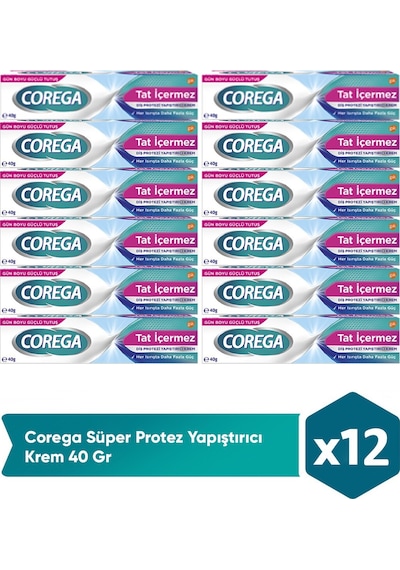 Süper Protez Yapıştırıcı Krem 40 Gr X12 Adet