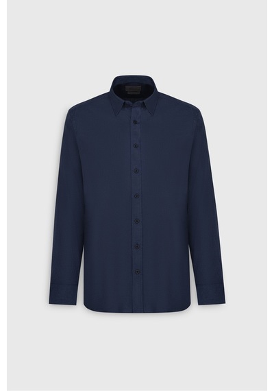 AC&Co / Altınyıldız Classics Erkek Lacı %100 Pamuk Slim Fit Dar Kesim Düğmeli Yaka Flanel Gömlek Lacı