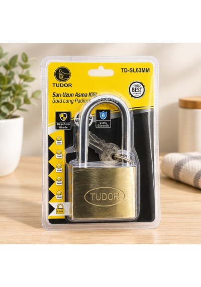 Uzun Kancalı 63mm Sarı Asma Kilit Diğer