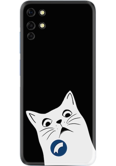Reeder S19 Max Kılıf Resimli Desenli Silikon Platinium Series Şaşkın Kedi 1900