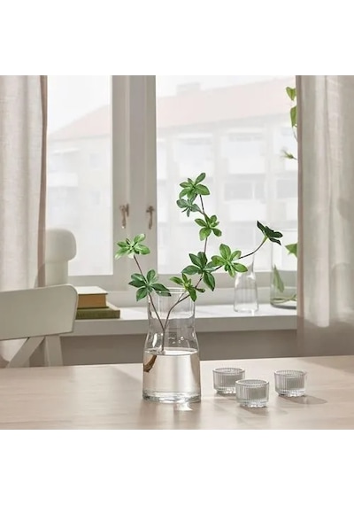 Sumuhome Tıdvatten Cam Vazo Saydam Cam 18 Cm Saydam