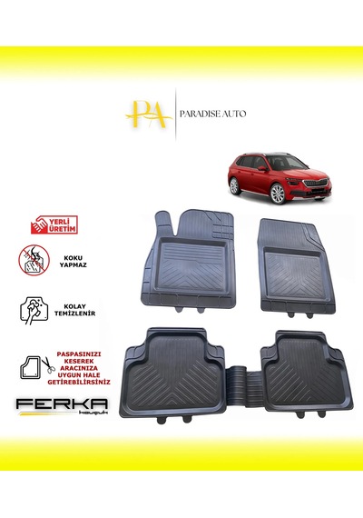 Skoda Kamiq 2019-2023 Uyarlanabilir Universal Havuzlu Paspas