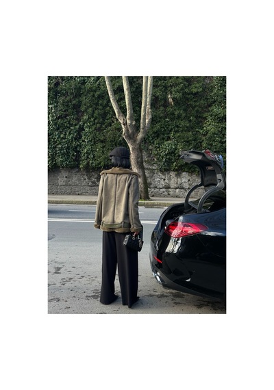 Meecy Yeni Sezon Kadın Içi Rapitli Kemer Detaylı Zr Deri Süet Bej Mont Haki Haki