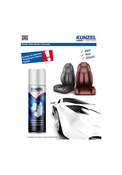 Kunzel Döşeme Ve Araç Içi Temizleyici Köpük Sprey 500 Ml