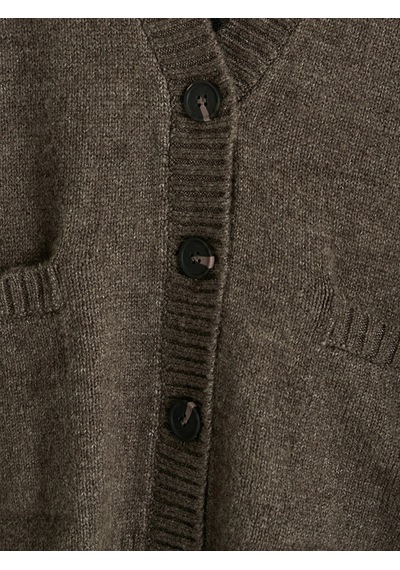 LC Waikiki Lcw Everyday Kahverengi V Yaka Kadın Triko Hırka Brown