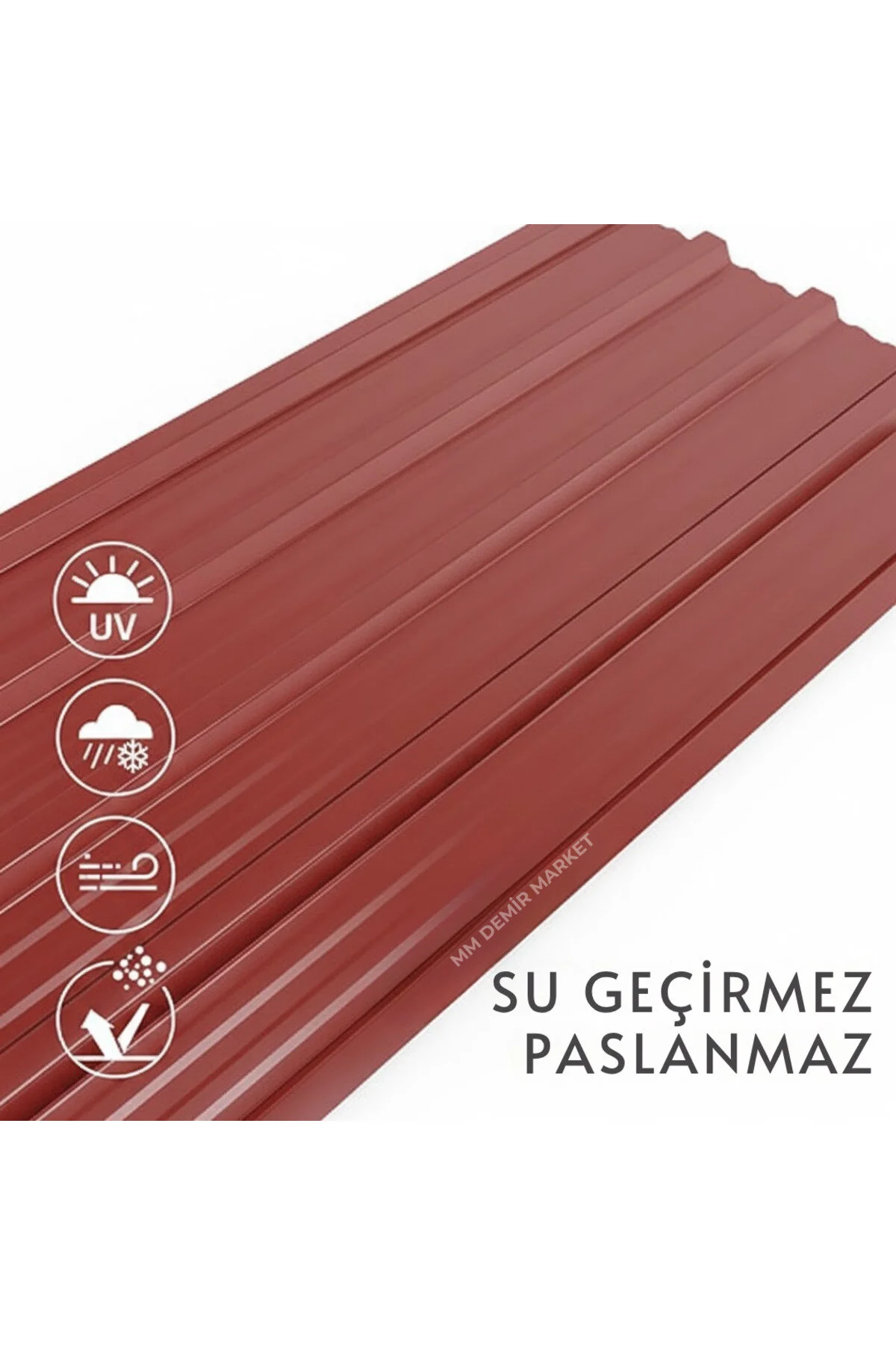 Galvanizli Trapez Çatı Kaplama Sacı 2 Metre 5 Adet-su Geçirmez Ve Paslanmaz Metal Sac