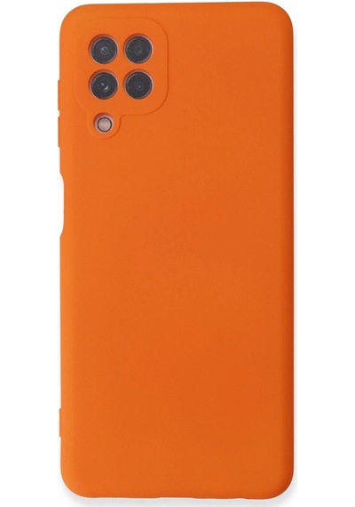 Newface - 740 - Samsung Galaxy A22 Kılıf Nano İçi Kadife Silikon - Edntrend - - Turuncu