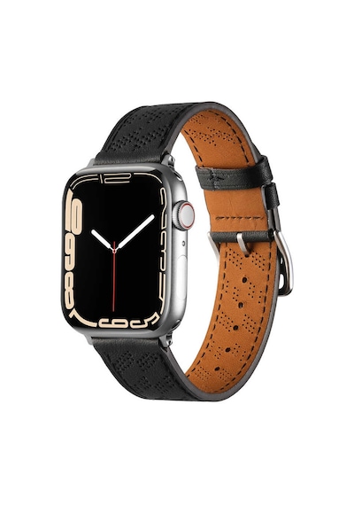 Watch 38mm Uyumlu Krd-76 Pu Deri Kordon Strap Kayış Clo- Siyah