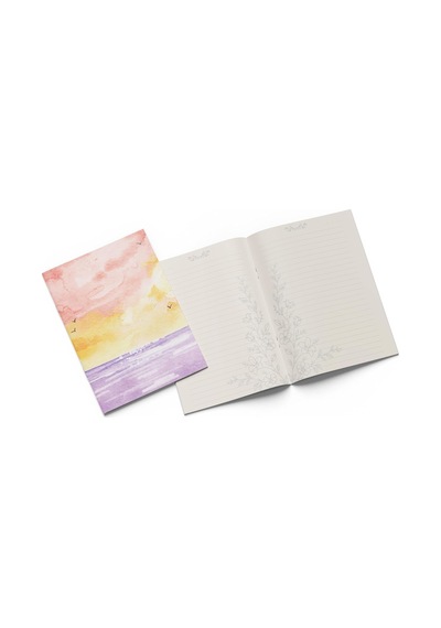 Lila - 3'lü Defter Seti, 14x21cm, A5, Çizgili Çok Renkli