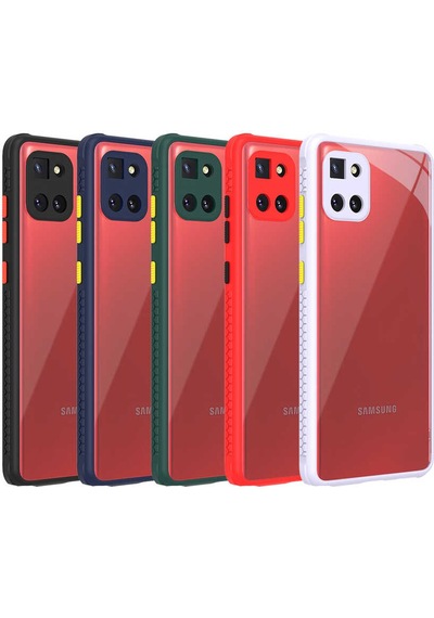 Samsung Uyumlu Galaxy A81 Note 10 Lite Kılıf Zore Kaff Kapak Koyu Yeşil