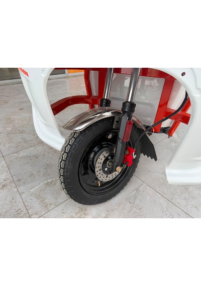 Skyjet Cargo Trıo 3 Tekerli Elektrikli Motosiklet Kirmızı