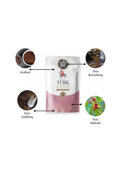Oze Gül Aromalı Türk Kahvesi 5 x 100 G