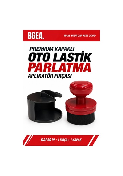 Bgea Premium Kapaklı Oto Lastik Parlatma Aplikatör Fırçası
