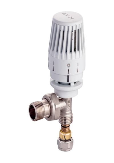 Kas Termostatik Köşe Radyatör Vanası 1/2'' Jak'Lı Pex-B