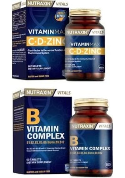 Nutraxin Vitamin Max C-D-Zinc + B Complex 2 x 60 Tablet