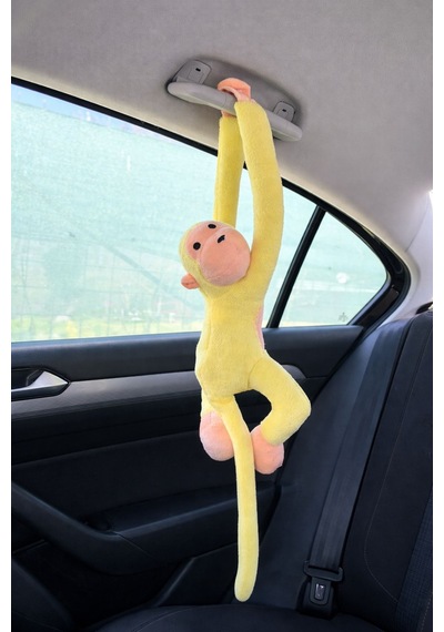 Elleri Yapışan Oyun Ve Uyku Arkadaşı Peluş Maymun Oyuncak Sarılan Maymun M0006 Sarı