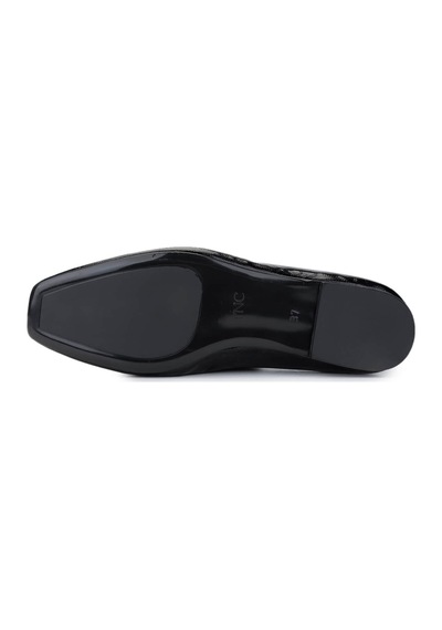 Tamer Tanca Kadın Hakiki Deri Siyah Rugan Babet Ayakkabı 1073 004 Bn Ayk Y25 Sıyah Rgn Siyah Rugan