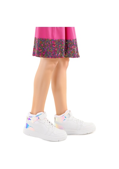 Kiko Kids Haykat Hologram Cırtlı Kız Çocuk Spor Ayakkabı Beyaz