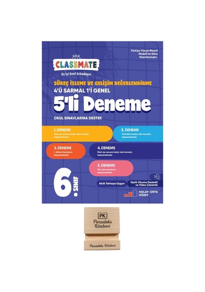 Okyanus 6. Sınıf Classmate Süreç İzleme Ve Gelişim Değerlendirme 5 Li Deneme + Telefon Standı