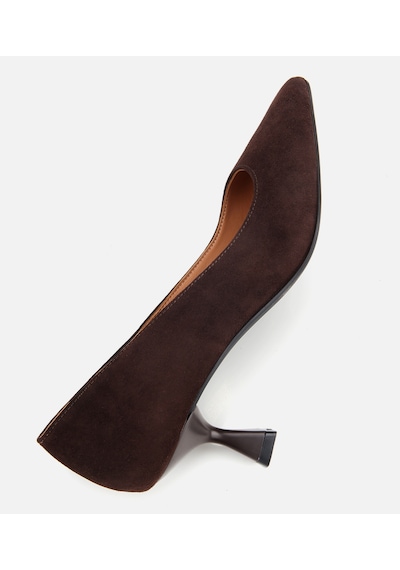 Hotiç Kadın Süet Deri Kahverengi Esnek Tabanlı İnce Topuklu Stiletto 01ayh312500a480 Kahverengi