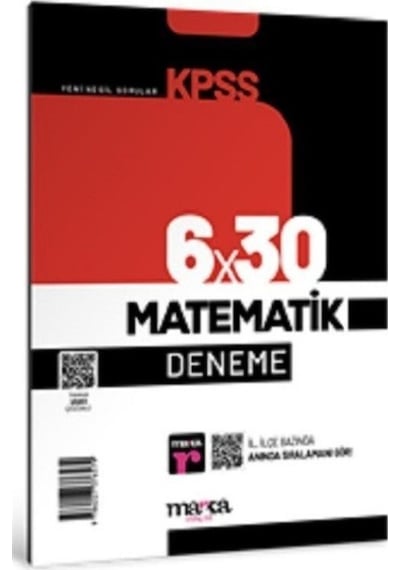 KPSS Matematik 6x30 Deneme- Marka Yayınları
