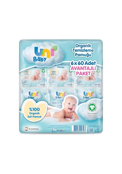 Lexroo Bebek Temizleme Pamuğu 6 60 Adet