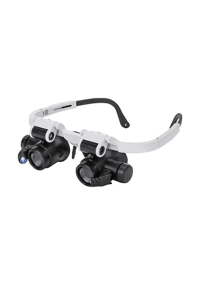 Sunup Sn-22178 Pilli 2 Led Işıklı Ayarlanabilir Lensli Büyüteçli Gözlük Beyaz