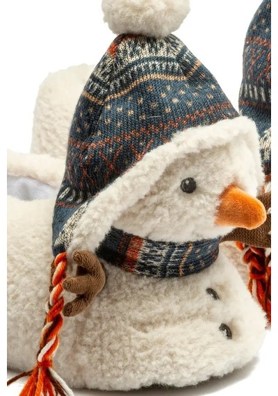Twigy Snowman Kadın Hayvanlı Panduf Beyaz 36/41