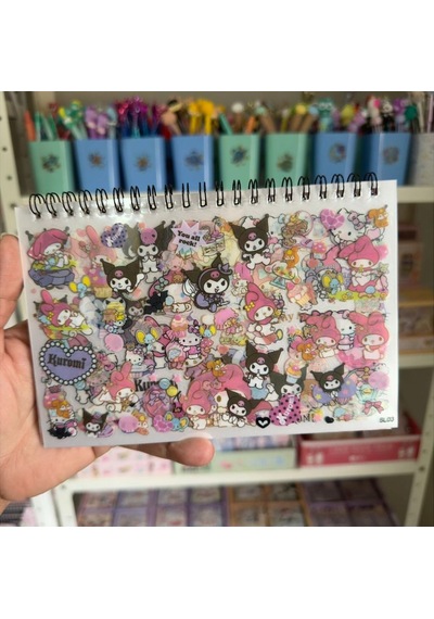 Spiral Defterli My Melody Model Normal Ve Şeffaf Sticker Dergisi - My Melody Model 2 Spiral Defterli My Melody Model Normal Ve Şeffaf Sticker Dergisi - My Melody Model 2