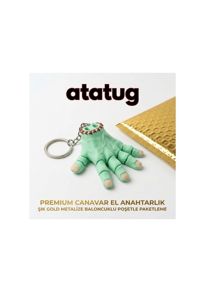 Premium Canavar El Anahtarlık - 3d Baskı - Thing Figür Su Yeşili