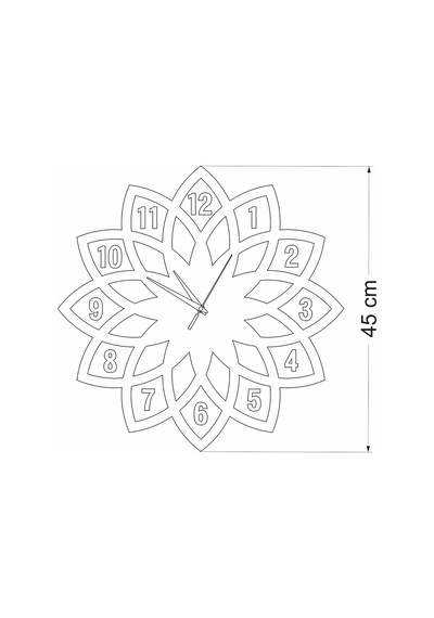 Amber Duvar Saati Siyah Krom Siyah - Krom