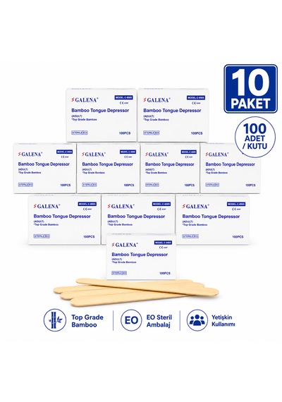 Steril Abeslang-dil Basacağı Galena 100'lü 10 Paket