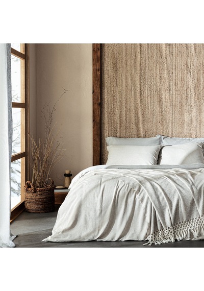 Morıan Bambu Çift Kişilik Nevresim Seti 200x220 Cm Natural