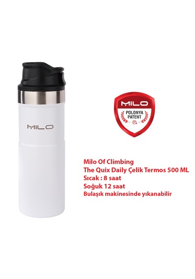 Milo Of Climbing The Quix Daily 500 Ml Termos Beyaz