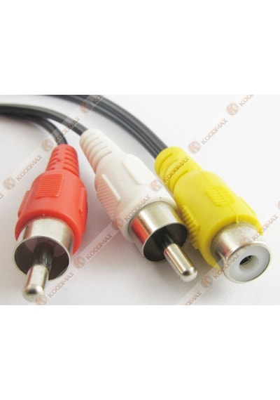Anfi Y Kablo 2 Erkek Rca To 1 Dişi Rca Kablo