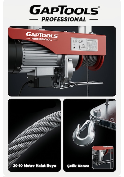 Gaptools Elektrikli Vinç 250\500kg