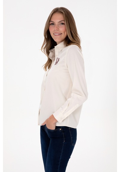 U.s. Polo Assn. Kadın Gömlek Desenli 50308653-vr256 İnci