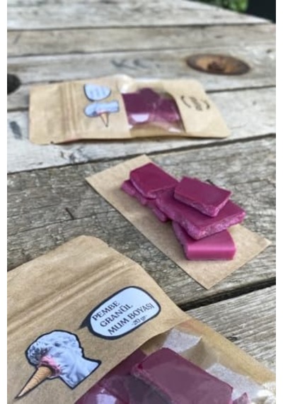 Kokulu Yeşil Yaratıcı Inci Tozu Mum 30 Adet Fitil İle Bırlıkte -250 Gr