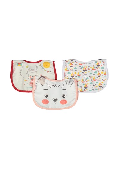 Çift Katlı Çıtçıtlı Su Geçirmez Bebek Mama Ve Salya Önlük 3 Adet Stl5139