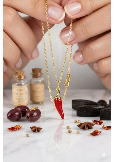 925 Ayar Gümüş Papatya Silver Biber Kolye.rose.gold.rodaj