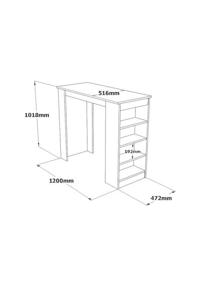 Yurudesign Style Bar Masası Mutfak Yemek Masası Atlantik Çam-Beya Yurudesign Style Bar Masası Mutfak Yemek Masası Atlantik Çam-Beya
